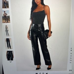 Lulus Playin It Cool Black Vegan Leather Wide-Leg Pants